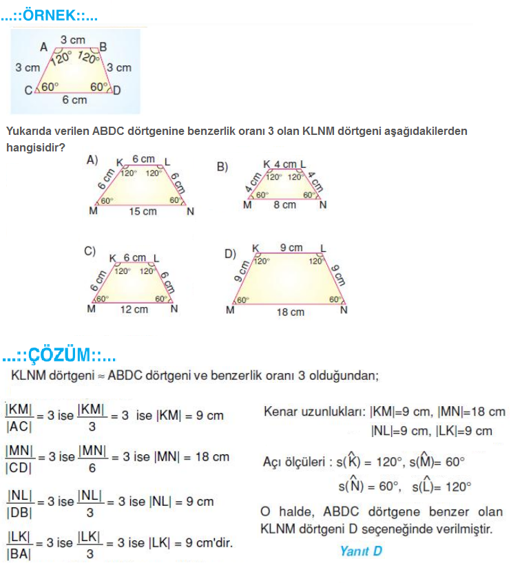 7. Sınıf Matematik - Çokgende Eşlik Ve Benzerlik - Çözümlü Sorular ...