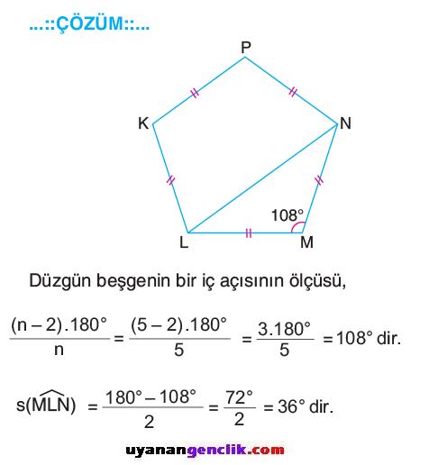 7. Sınıf Matematik - Çokgenler - Çözümlü Sorular - 7. Sınıf Matematik